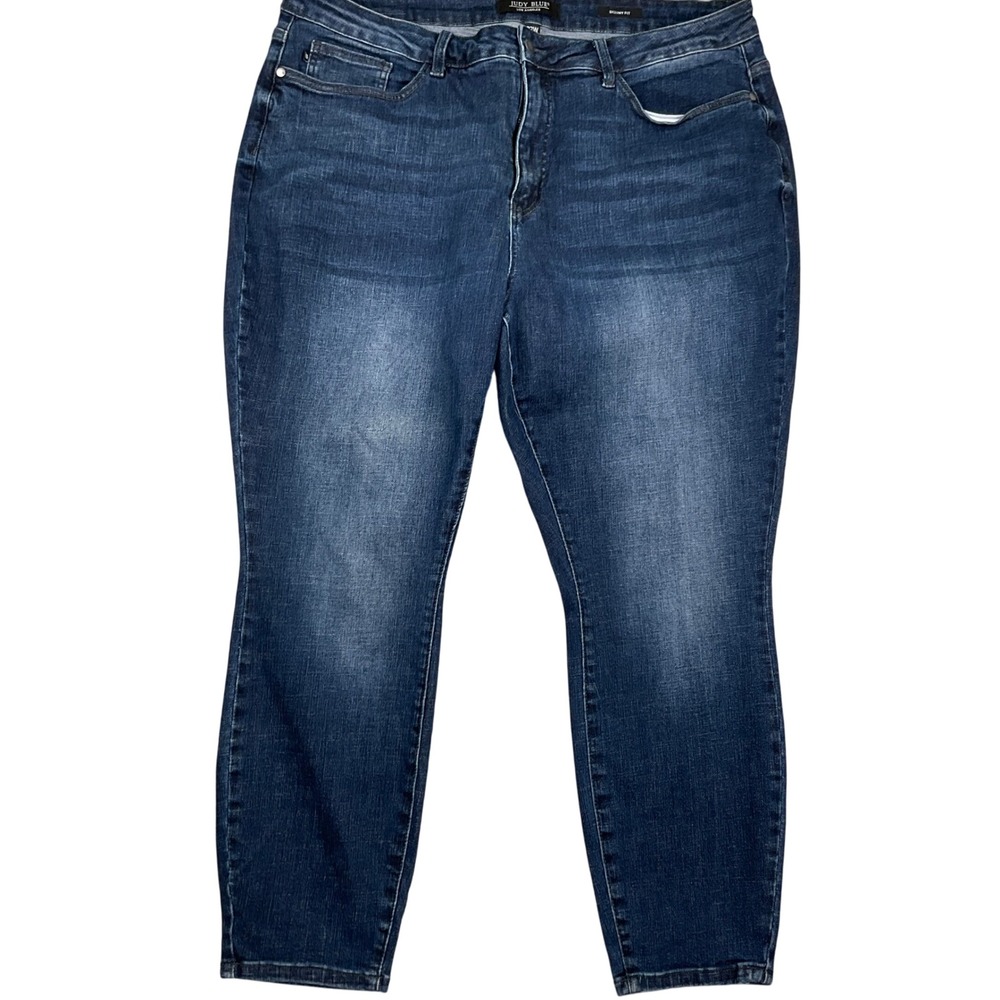 Judy Blue‎ LA Jeans Womens 22W Dark Blue Skinny Fit JB88326 Stonewash Stretch